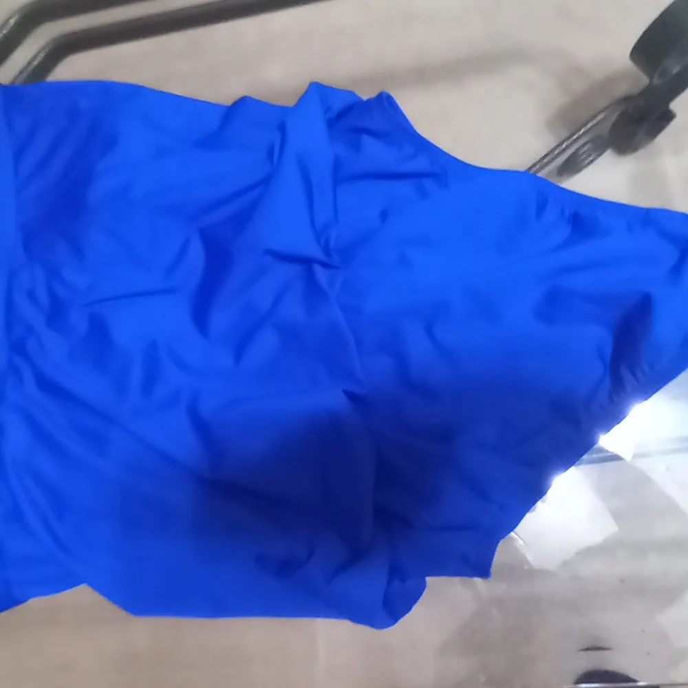 STRAPLESS BLUE SWIMSUIT - Picture 2 of 4